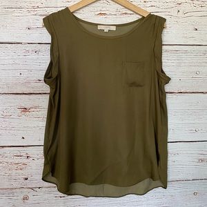 Women’s LOFT Large Olive Green Top